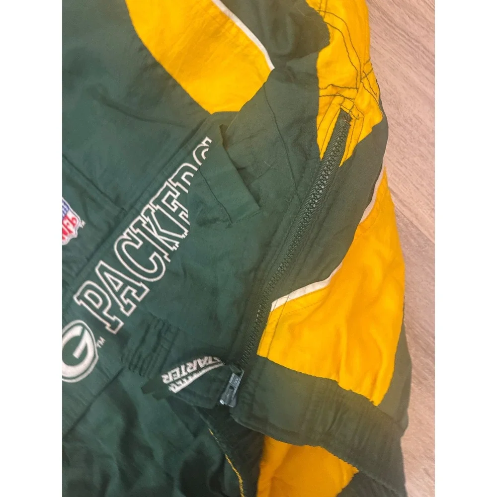 Vintage 90s Starter Green Bay Packers NFL‎ Pro Line 1/2 Zip Jacket Size Men's L